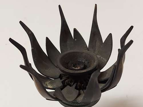 VINTAGE BRONZE EASTERN LOTUS INCENSE BURNER