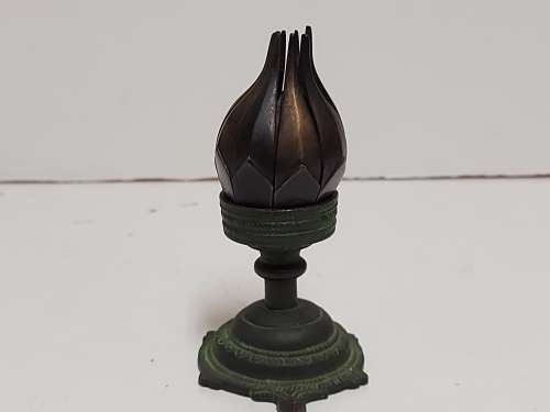 VINTAGE BRONZE EASTERN LOTUS INCENSE BURNER