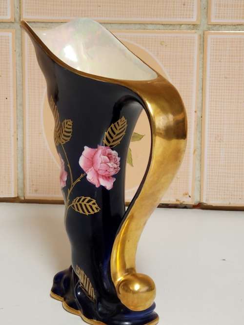 AWESOME FIND! RARE 1930s ART DECO CROWN DEVON FIELDINGS HAND DECORATED JUG