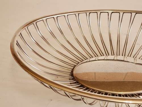 STUNNING VINTAGE WMF SILVER PLATED ON COPPER WIRE BASKET