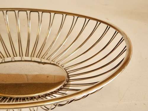 STUNNING VINTAGE WMF SILVER PLATED ON COPPER WIRE BASKET