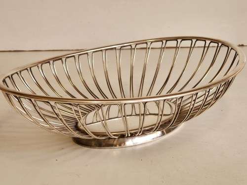 STUNNING VINTAGE WMF SILVER PLATED ON COPPER WIRE BASKET