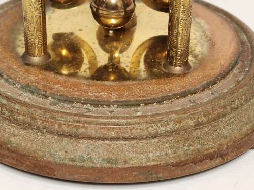 VINTAGE KUNDO MADE IN GERMANY TORSION PENDULUM DOMED BRASS MANTEL CLOCK