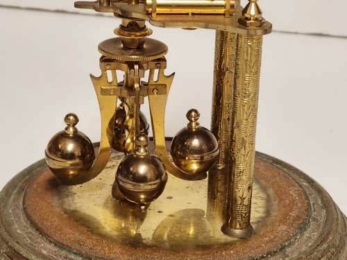 VINTAGE KUNDO MADE IN GERMANY TORSION PENDULUM DOMED BRASS MANTEL CLOCK