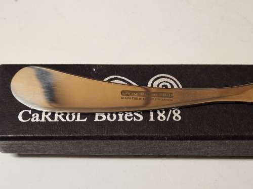 CARROL BOYES FUNCTIONAL ART  BOXED 18/8 STAINLESS STEEL BUTTER SPREADER
