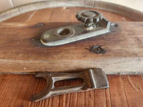 RARE ANTIQUE ROUND BARREL TYPE WOODEN (OAK) BUTTER CHURN, NO CRANK