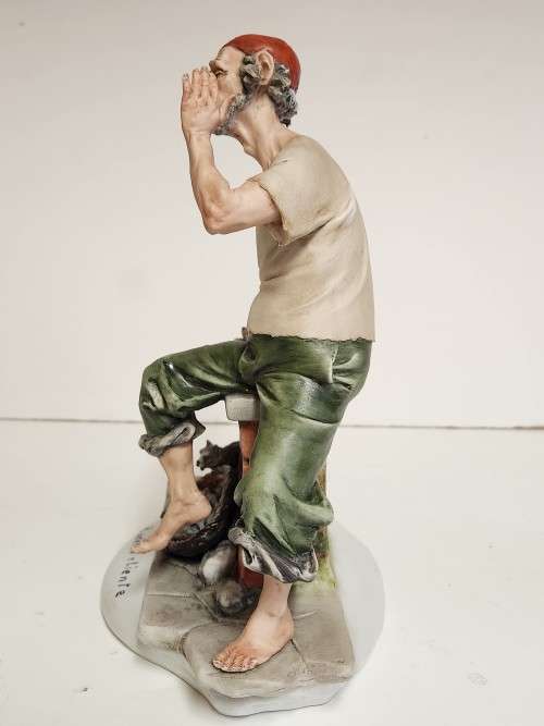 VINTAGE LARGE TYCHE TOSCA CAPODIMONTE PORCELAIN FIGURINE, MADE IN ITALY