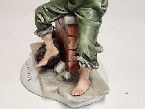 VINTAGE LARGE TYCHE TOSCA CAPODIMONTE PORCELAIN FIGURINE, MADE IN ITALY