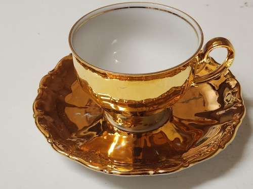 VINTAGE SELTMAN WEIDEN BAVARIA W-GERMANY GOLD LUSTRE PORCELAIN TEA DUO (2 OF 2)