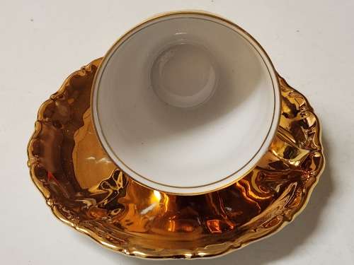 VINTAGE SELTMAN WEIDEN BAVARIA W-GERMANY GOLD LUSTRE PORCELAIN TEA DUO (2 OF 2)