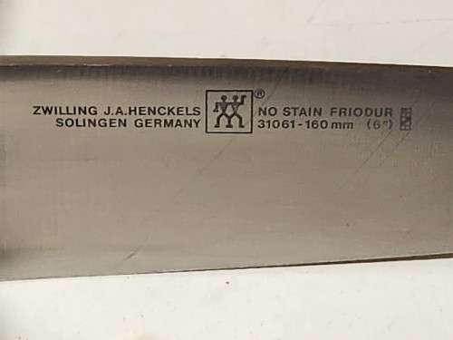 VINTAGE ZWILLING J A HENCKLES SOLINGEN GERMANY CHEF`S KNIFE