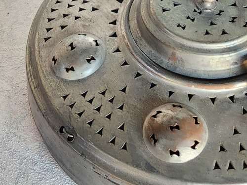 AWESOME FIND! VINTAGE PERSIAN OTTOMAN COPPER AND CONCERTINA CLOTH CANDLE LANTERN