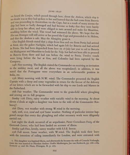 JOURNAL OF JAN VAN RIEBEECK. VOLUME 2 1656-1658. 1954 ED. NO. 5506