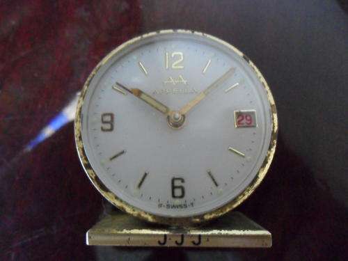 ARRELLA VINTAGE GOLD AUTOMATIC DATE TRAVEL CLOCK