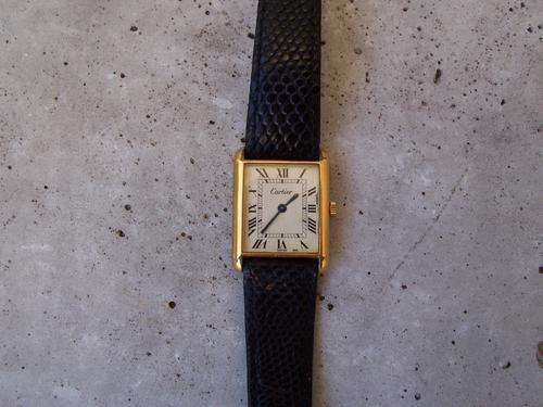 Vintage cartier gold watch top