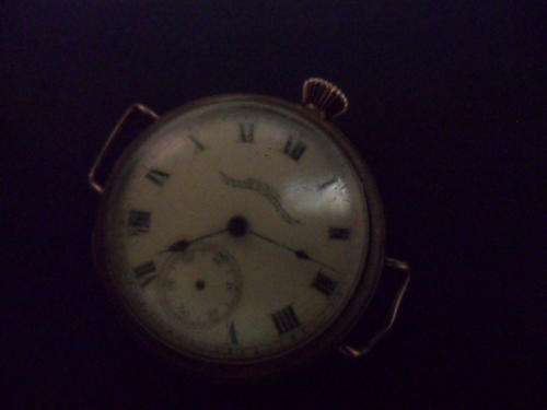WALTHAM MASS GOLD AWW & co  ANTIQUE WRISTWATCH