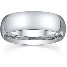 Sterling silver D-shape wedding band 6mm wide size W, V, U. USA size 10 to 11 New!