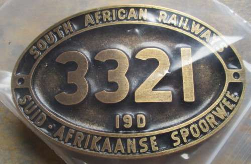 SAR CLASS 19D # 3321 BRASS BELT BUCKLE - NEW