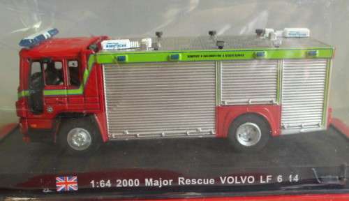 DELPRADO 1/64 SCALE - 2000 MAJOR RESCUE VOLVO LF 6-14 - AS NEW CARDED