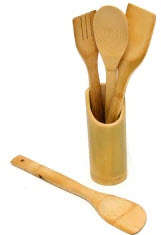BAMBOO 5 PIECE KITCHEN UTENSILS