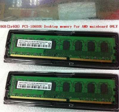 DDR3 8GB (2x4GB) PC3-10600 1333Mhz Desktop memory For AMD