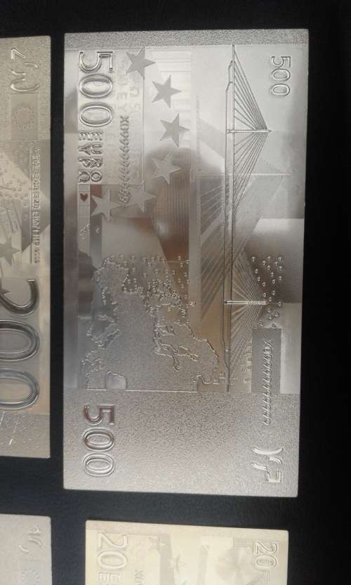 GOLD FOIL! FULL SET of 7 x Euro Bank Note 24 K 0.999.
