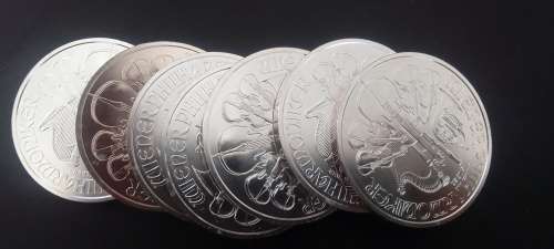 WOW!!!!! -  7 x One Ounce 2022 Silver Austrian Philharmonic includes capsule - Bid per coin