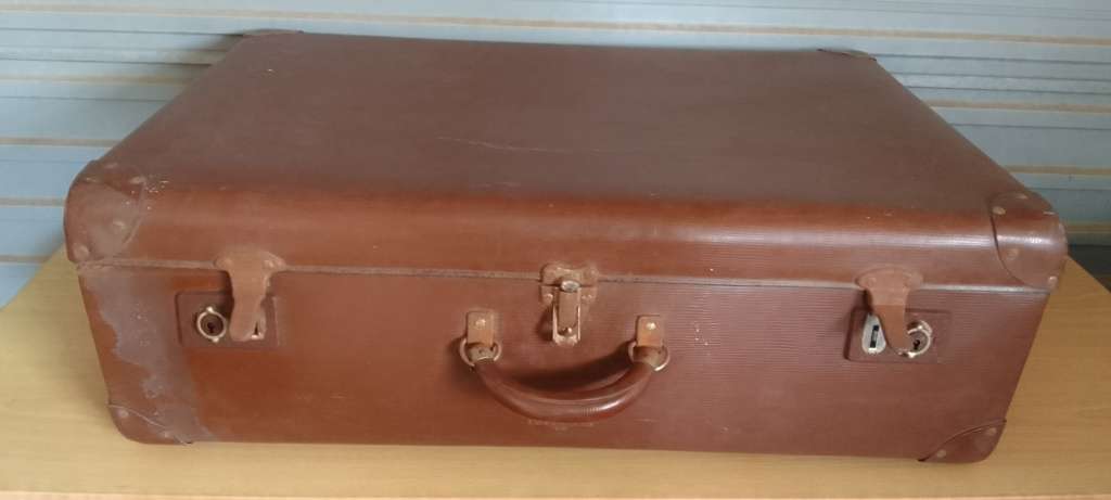 Vintage Solid  Large  Globite Suitcase  - Numberd