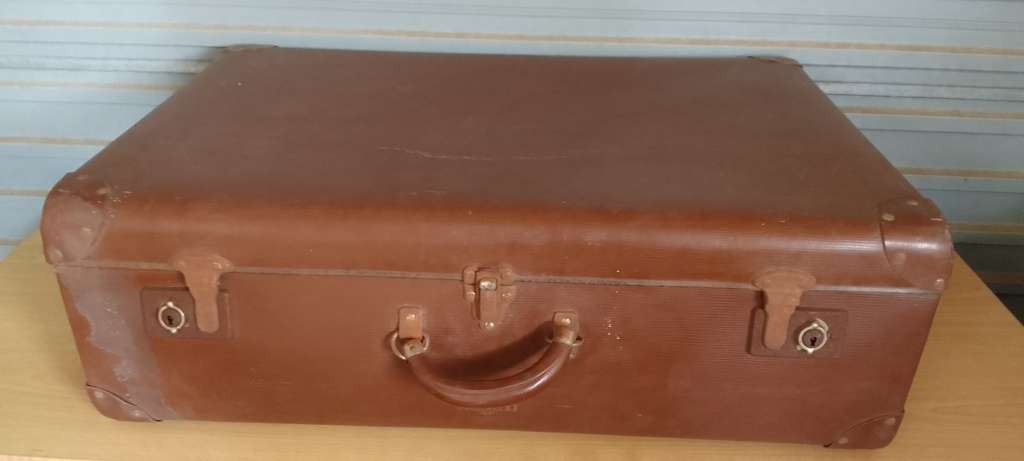 Vintage Solid  Large  Globite Suitcase  - Numberd