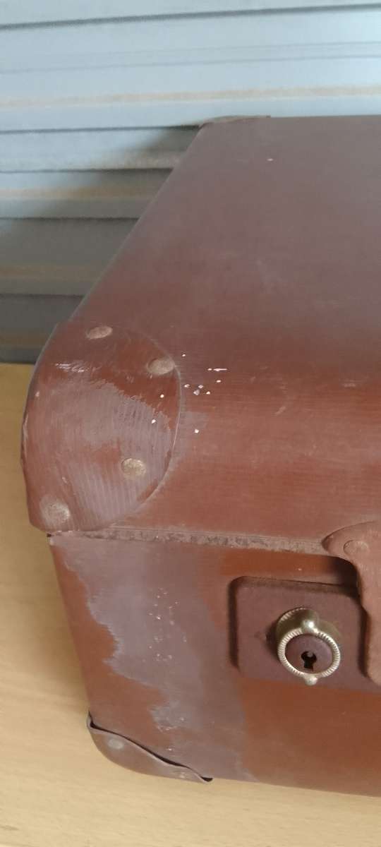 Vintage Solid  Large  Globite Suitcase  - Numberd