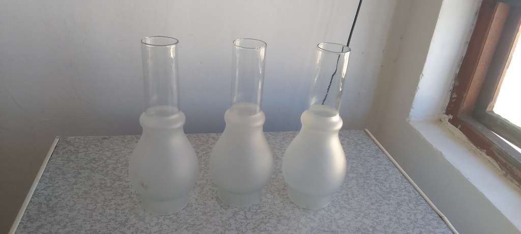3 x Glass Lamp Shades - Frosted?