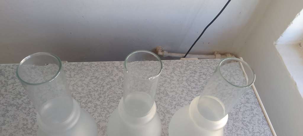 3 x Glass Lamp Shades - Frosted?
