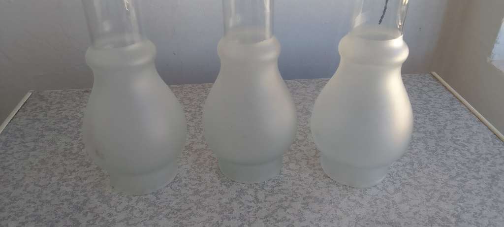 3 x Glass Lamp Shades - Frosted?