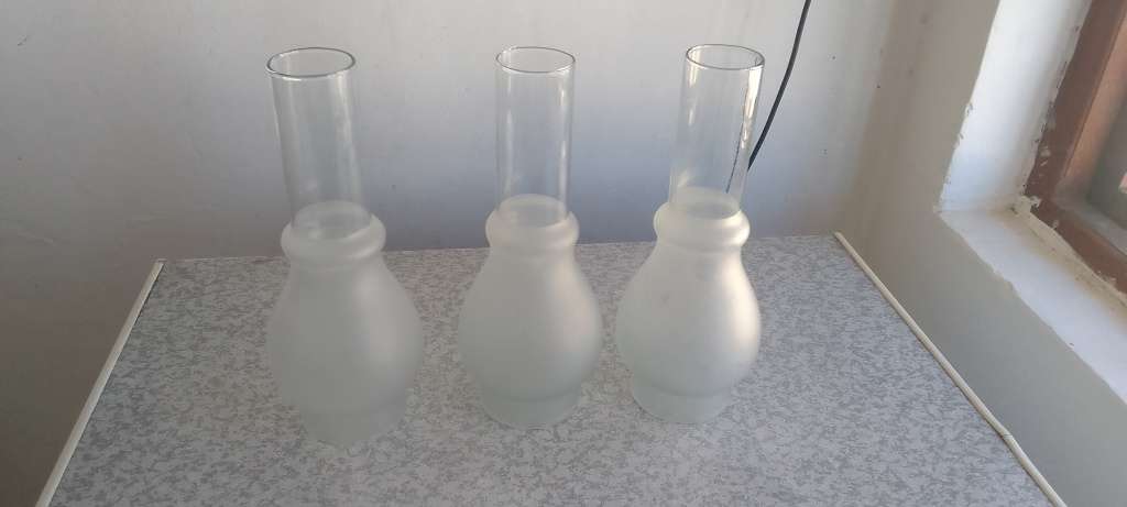 3 x Glass Lamp Shades - Frosted?