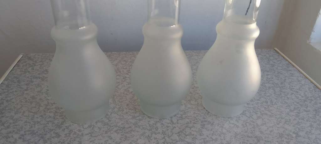 3 x Glass Lamp Shades - Frosted?