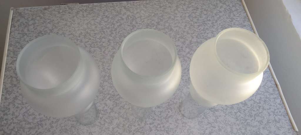 3 x Glass Lamp Shades - Frosted?