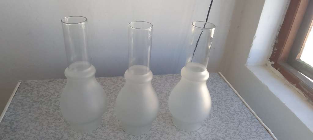 3 x Glass Lamp Shades - Frosted?