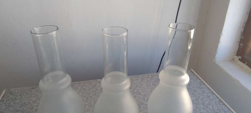 3 x Glass Lamp Shades - Frosted?