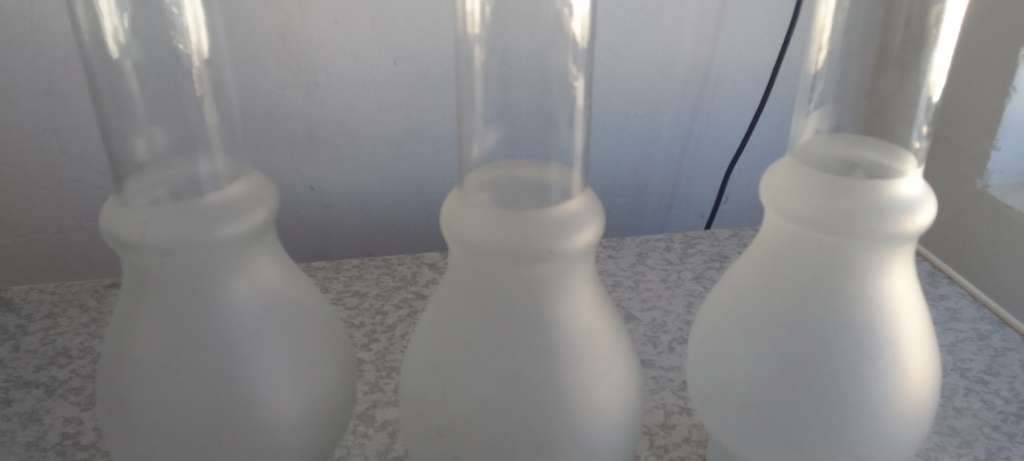 3 x Glass Lamp Shades - Frosted?