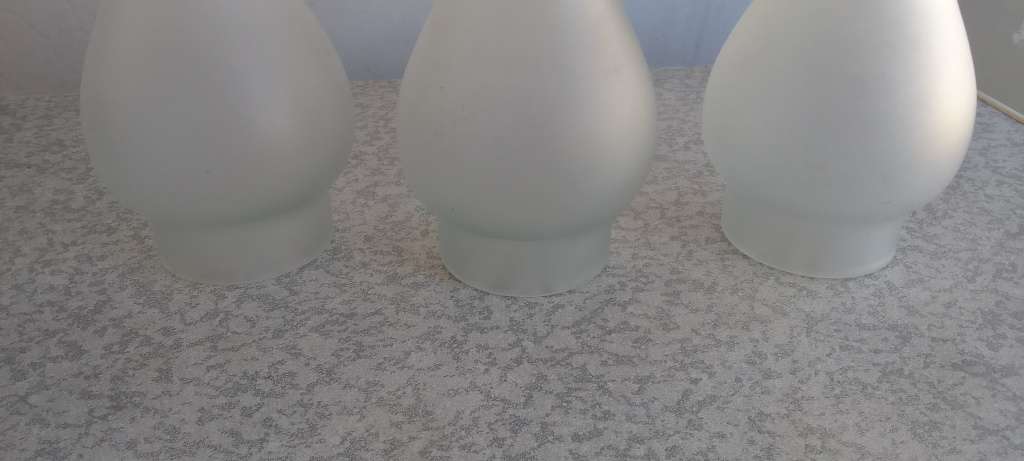 3 x Glass Lamp Shades - Frosted?