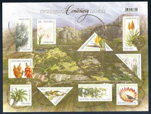 RSA 2013 KIRSTENBOSCH CENTENARY SHEET high face value