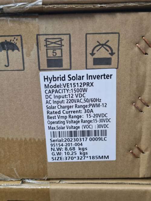 Solar Inverter 1.5Kva 12V