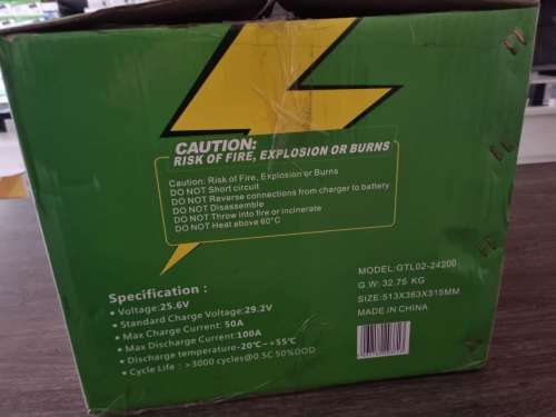 FiveStar Lithium Battery 25.6V 200AH