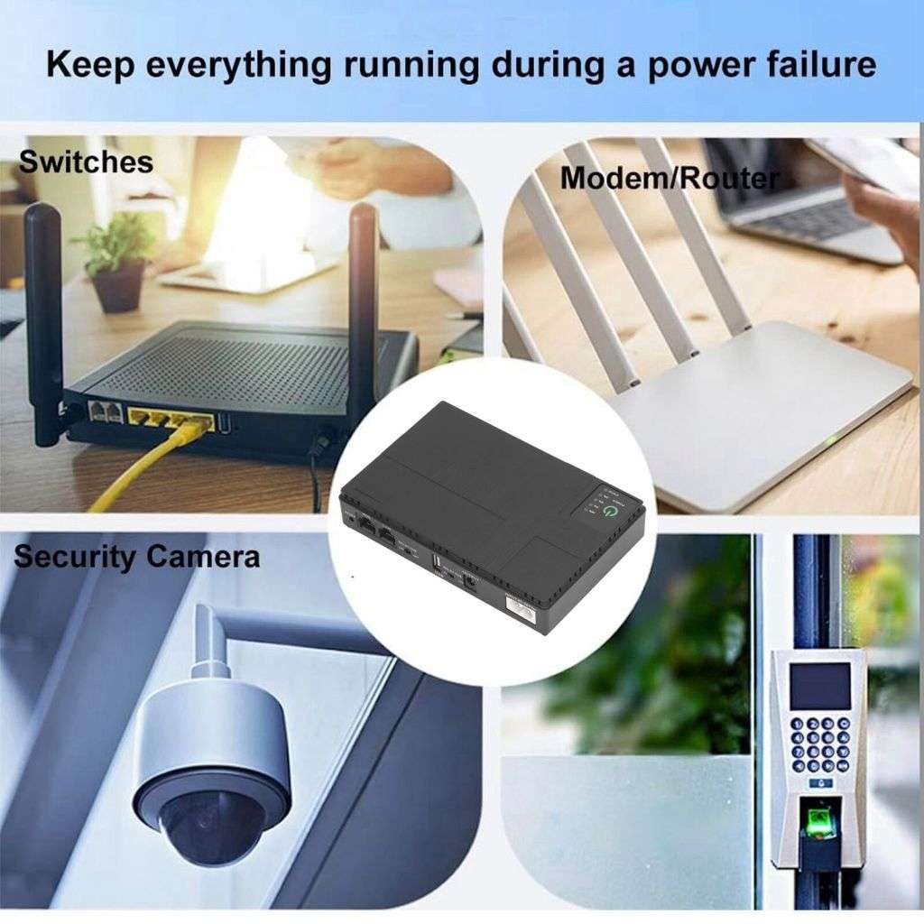 Mini UPS Backup power supply Wifi Router Ups With POE Mini UPS | Router 10400MAH Mini UPS Backup pow