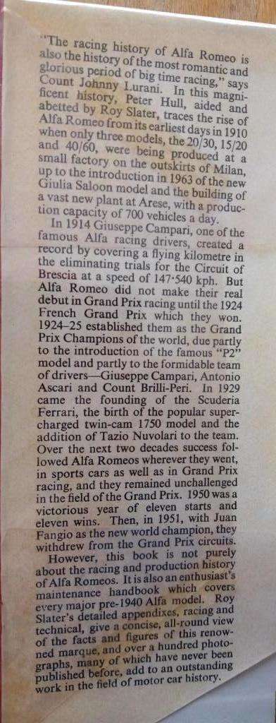 Alfa-Romeo- a History (highly collectable!)