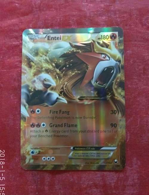 Pokemon Entei EX Holo Card