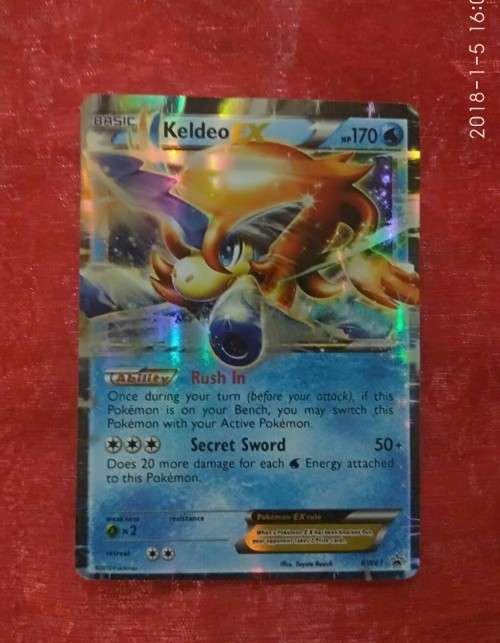 Pokemon Keldeo EX Holo Card