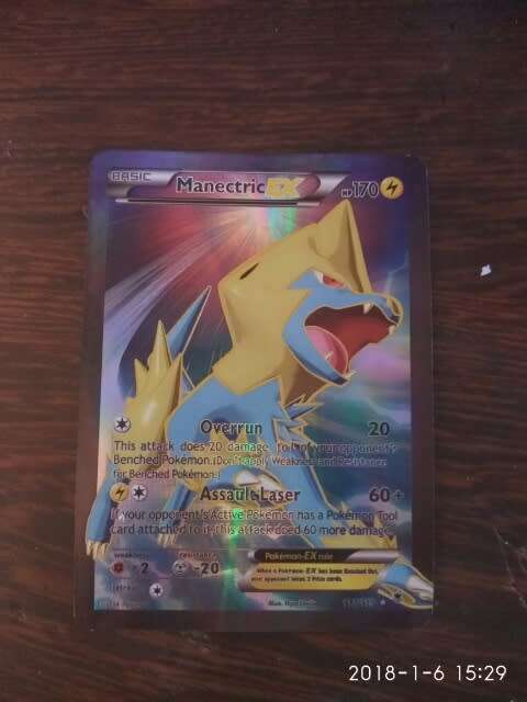 Pokemon Manectric EX Holo Card