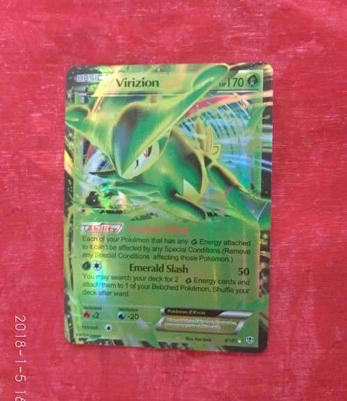 Pokemon Virizion EX Holo Card