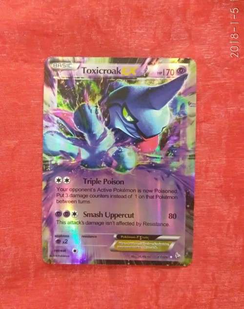 Pokemon Toxicroak EX Holo Card